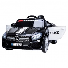 儿童电动车四轮玩具汽车宝宝小孩警车police喊话器警报可