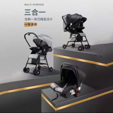 儿童可坐躺BB带安全座椅手推车一键折叠婴儿推车小孩四伞把车