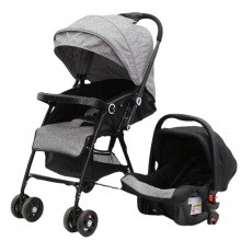 儿童可坐躺BB带安全座椅手推车一键折叠婴儿推车小孩四伞把车