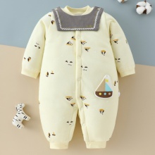 婴儿连体衣秋冬棉质保暖夹棉男女宝宝哈衣爬服新生儿衣服童装