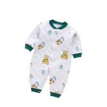 保暖宝宝爬服春秋无骨棉新生儿衣服哈衣薄棉婴儿连体衣