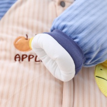 宝宝加厚外出服秋冬季加绒哈衣加棉爬服灯芯绒婴儿连体衣