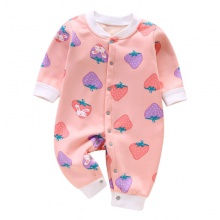 牛奶丝加绒婴儿连体衣秋冬哈衣宝宝服新生儿衣服爬服