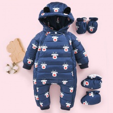 新生婴儿衣服秋冬套装羽绒服冬季女宝宝连体衣外出抱衣洋气冬装