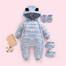 新生婴儿衣服秋冬套装羽绒服冬季女宝宝连体衣外出抱衣洋气冬装