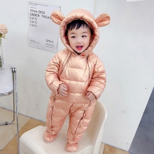 新生婴儿衣服秋冬套装羽绒服冬季女宝宝连体衣外出抱衣洋气冬装