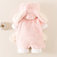 婴儿衣服冬装女宝宝冬季外出服公主一周岁可爱加绒加厚连体衣冬季