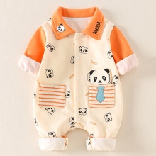 男宝宝春装0一1岁新生婴儿衣服春季可爱洋气小熊连体衣春秋款哈衣
