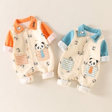 男宝宝春装0一1岁新生婴儿衣服春季可爱洋气小熊连体衣春秋款哈衣