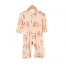 2023新款婴幼儿连体衣夏季宝宝哈衣爬爬服竹棉长袖衣服薄 款空调服