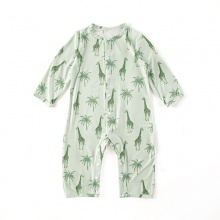 2023新款婴幼儿连体衣夏季宝宝哈衣爬爬服竹棉长袖衣服薄 款空调服