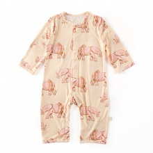 2023新款婴幼儿连体衣夏季宝宝哈衣爬爬服竹棉长袖衣服薄 款空调服