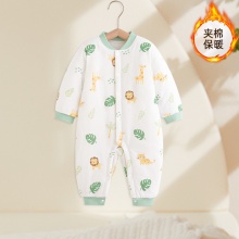 新生婴儿儿衣服春秋冬装宝宝连体衣纯棉保暖睡衣夹薄棉包屁衣哈衣