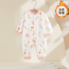 新生婴儿儿衣服春秋冬装宝宝连体衣纯棉保暖睡衣夹薄棉包屁衣哈衣