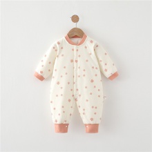 婴儿衣服加厚夹棉40g秋冬季款男女宝宝新生儿连体衣初生爬 服睡衣