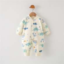 婴儿衣服加厚夹棉40g秋冬季款男女宝宝新生儿连体衣初生爬 服睡衣
