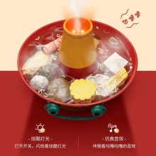 年味食足儿童过家家厨房玩具过年宅家打边炉仿真喷雾蒸汽火锅玩具