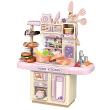 儿童仿真小厨房玩具大号女孩过家家套装电动喷雾塑料出水 煮饭餐具