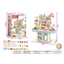儿童仿真小厨房玩具大号女孩过家家套装电动喷雾塑料出水 煮饭餐具