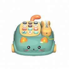儿童多功能男女孩中英双语仿真电话故事机猫咪宝宝手机益智玩具