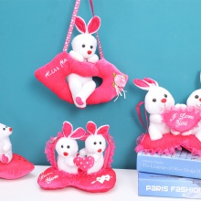 小兔子组合 公仔毛绒玩具 可爱玩偶生日礼物 毛绒兔子玩具