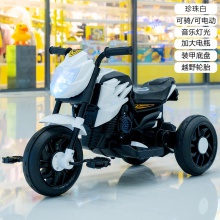 儿童电动摩托车可坐可骑充电三轮车1-5岁男女孩骑行电瓶车玩具车