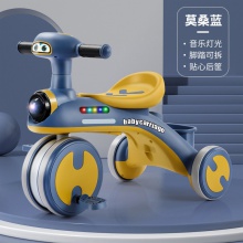 儿童三轮车多功能脚踏车1一6岁宝宝学步车带推把静音轮滑行车