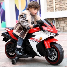 儿童电动摩托车 男女宝宝两轮车 双驱小孩玩具车可坐人大号充电