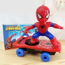 抖音蜘蛛侠玩具特技滑板车360翻滚摔不到的儿童益智玩具