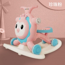 新款四合一婴儿学步车 防O型腿DUO功能儿童助步车防侧翻宝宝摇马