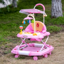 婴儿车男孩女孩学步车新生bb宝宝走路车幼儿带音乐起步车新款