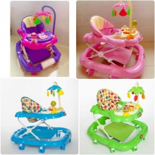 婴儿车男孩女孩学步车新生bb宝宝走路车幼儿带音乐起步车新款