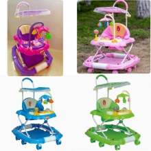 婴儿车男孩女孩学步车新生bb宝宝走路车幼儿带音乐起步车新款