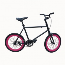 新款20寸死飞车倒刹车40刀 男女款学生倒骑电镀动作把小轮单车