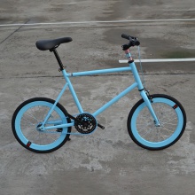 厂家供应高碳钢20寸死飞车迷你活飞倒刹40刀死飞自行车自行车