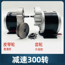 自行车改装电动车电机12V24V250W三轮车电机减速马达