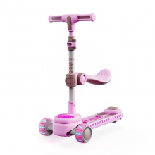 儿童新款滑板车2-12岁溜溜车带音乐灯光中大童滑行车带座滑板车