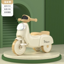儿童三轮车脚踏动力车宝宝溜溜车可推行彩灯小孩玩具车可坐滑滑车