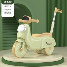 儿童三轮车脚踏动力车宝宝溜溜车可推行彩灯小孩玩具车可坐滑滑车