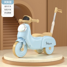 儿童三轮车脚踏动力车宝宝溜溜车可推行彩灯小孩玩具车可坐滑滑车