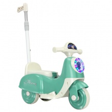 三轮车男女小孩宝宝电瓶车可坐人可推可滑行玩具车儿童推把摩托车