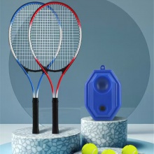 成人网球训练器/单双人都可以 懒人网球拍 球栏球拍 双人弹接球