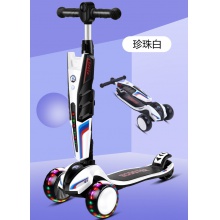 儿童滑板车3-6-12岁中大童可转弯8男孩滑滑车闪光轮折叠款溜溜车