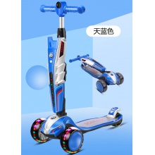 儿童滑板车3-6-12岁中大童可转弯8男孩滑滑车闪光轮折叠款溜溜车