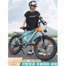 儿童自行车山地车学生车6-7-9-11-14岁男女孩单车脚踏车碟刹变速