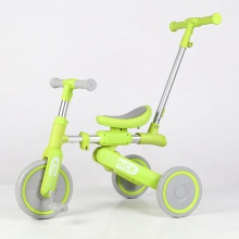 儿童四合一三轮车 推把三轮车 儿童三轮自行车