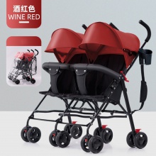 双胞胎婴儿推车超轻便双人折叠伞车二胎婴儿车大小宝龙凤胎手推车