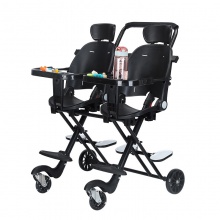 新款双胞胎溜娃二胎车手推车带刹车四轮外出轻便可折叠可换向可躺