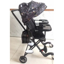 新款双胞胎溜娃二胎车手推车带刹车四轮外出轻便可折叠可换向可躺