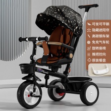高景观儿童三轮车可躺可坐遛娃神器1-6岁3宝宝婴儿手推脚踏车